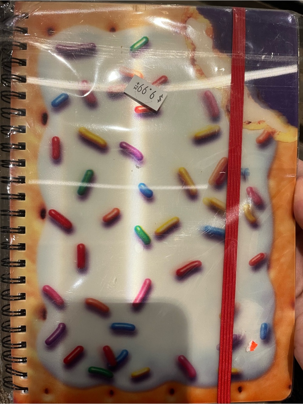 Spiral Notebook Pop Tart with Colorful Sprinkle Cover